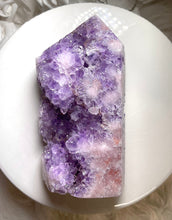 Load image into Gallery viewer, Pink Amethyst and Amethyst Tower
