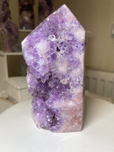 Load image into Gallery viewer, Pink Amethyst and Amethyst Tower
