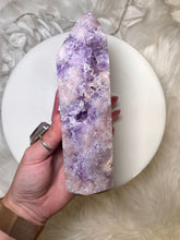 Load image into Gallery viewer, Pink Amethyst and Amethyst Tower
