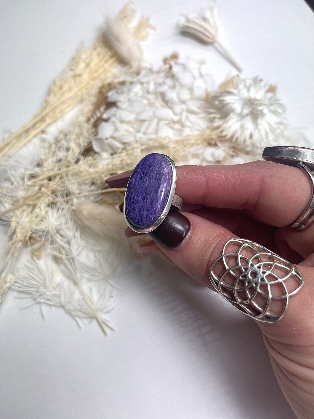 Charoite ring (Size O)