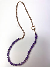 Load image into Gallery viewer, Amethyst 14K Plated Necklace - Made to order
